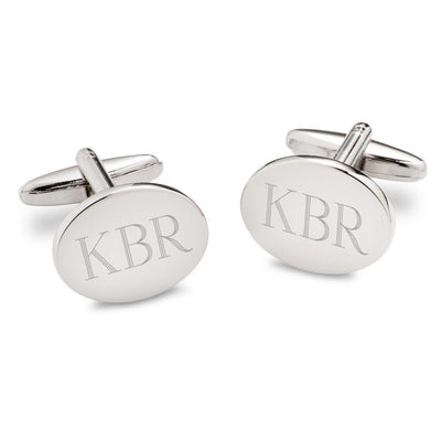 Personalized Modern Oval Cufflinks
