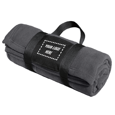 Fleece Blanket with Carrying Strap. BP20