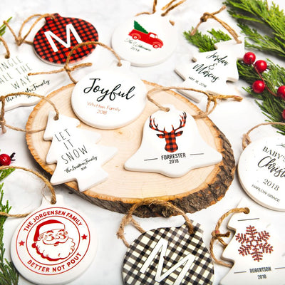 Personalized Porcelain Christmas Ornaments