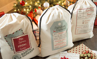 Personalized Jumbo Santa Gift Bags