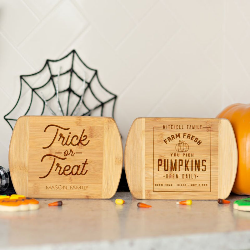 Personalized Halloween Cutting Rounded Edge Bar Board
