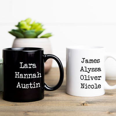 Personalized Family Name Mugs
