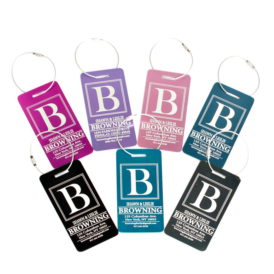 Personalized Aluminum Luggage Tags Qualtry