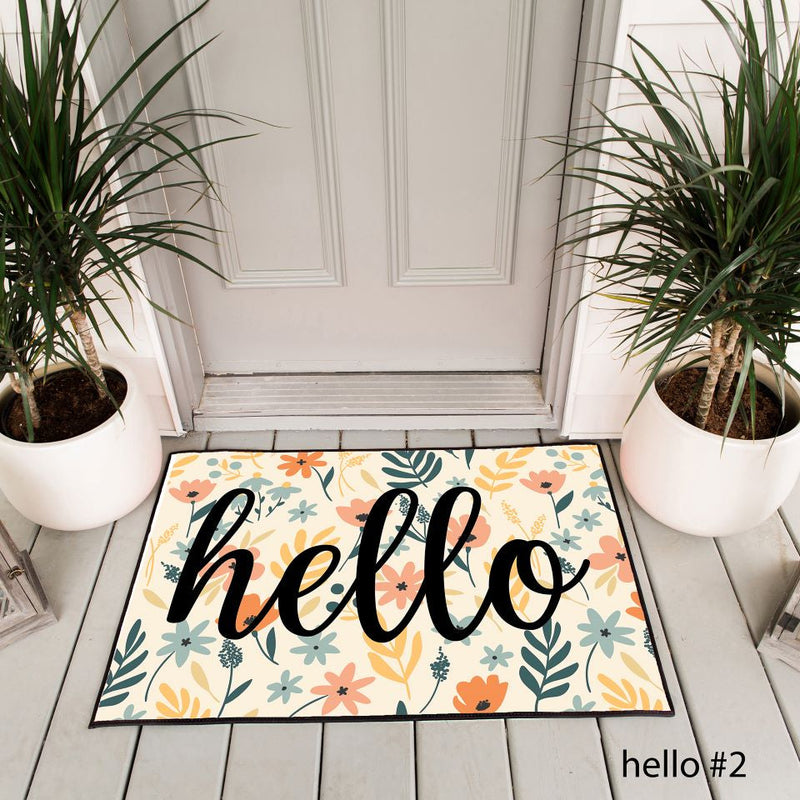 Personalized Floral Doormats