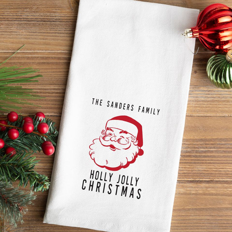 Personalized Farmhouse Christmas Tea Towels