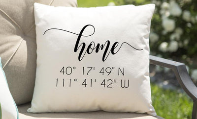 Personalized Location Throw Pillow Covers