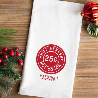 Personalized Farmhouse Christmas Tea Towels
