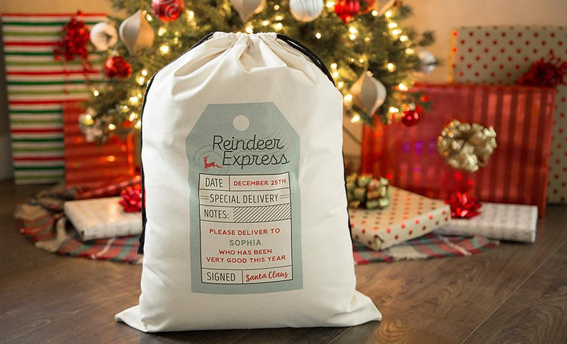 Personalized Jumbo Santa Gift Bags