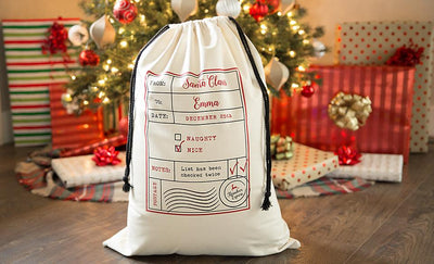 Personalized Jumbo Santa Gift Bags