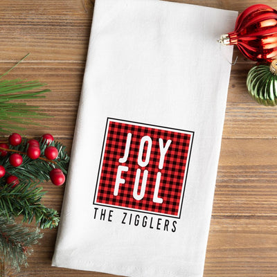 Personalized Farmhouse Christmas Tea Towels