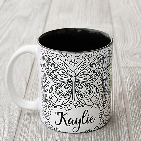 Personalized Coloring Mugs (Markers not included)