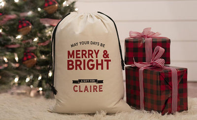 Personalized Jumbo Santa Gift Bags – Santa’s Workshop Collection