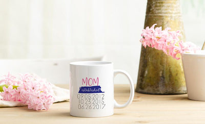 Personalized Mom Life Mugs