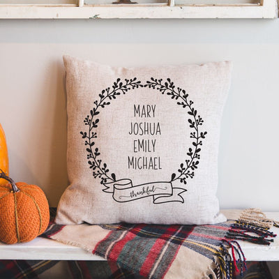 Corporate | Personalized Fall Throw Pillow Covers