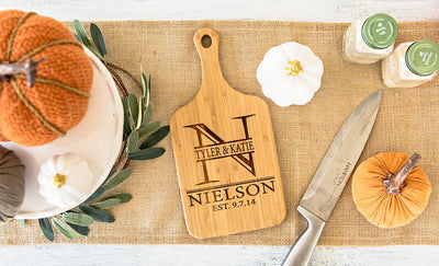 American Pacific Mortgage - Personalized Handled Bamboo Serving Boards