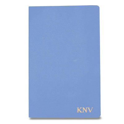 Personalized Moleskine® Notebook – Powder Blue - Gold - JDS