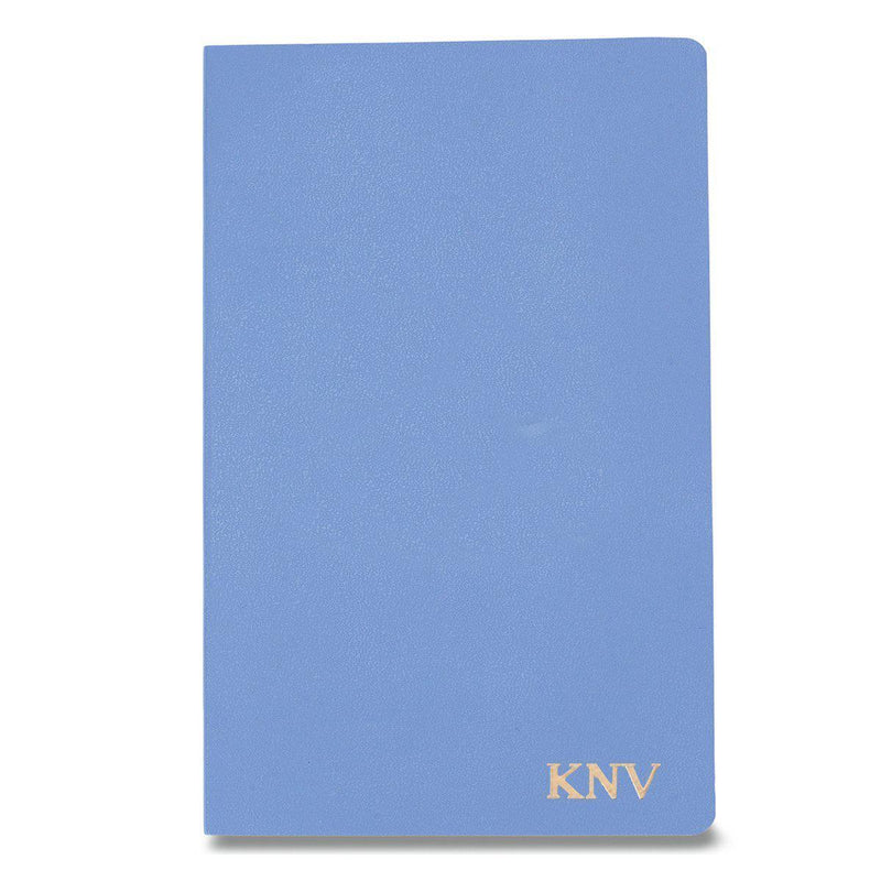 Personalized Moleskine® Notebook – Powder Blue - Gold - JDS