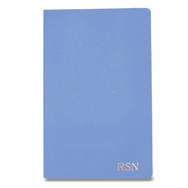 Personalized Moleskine® Notebook – Powder Blue - RoseGold - JDS