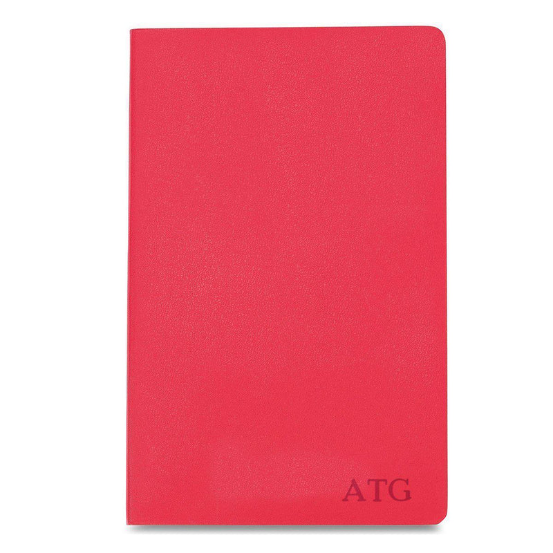 Personalized Moleskine® Notebook – Geranium Red - Gold - JDS