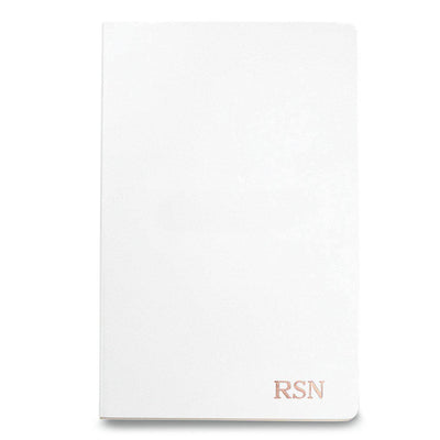 Personalized Moleskine® Notebook – Matte White - RoseGold - JDS