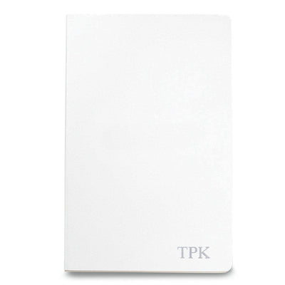 Personalized Moleskine® Notebook – Matte White - Silver - JDS