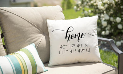 Personalized Location Throw Pillow Covers
