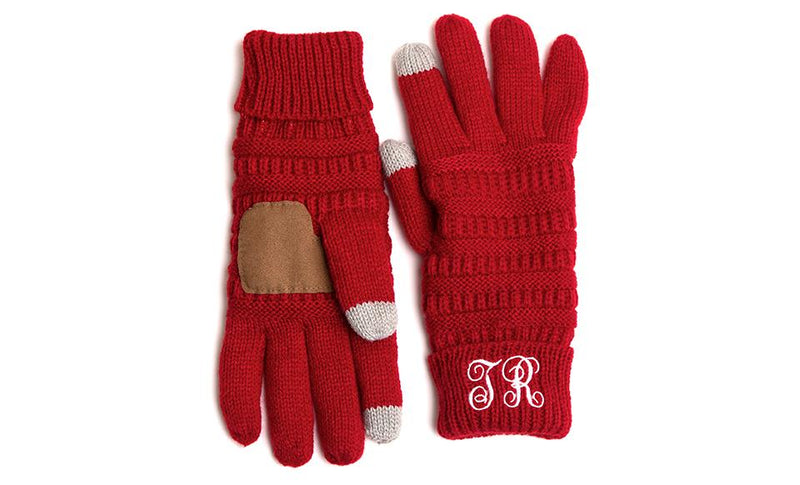 Personalized Monogrammed Knit Gloves