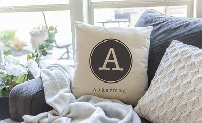 Corporate | Personalized Monogram Throw Pillow Covers