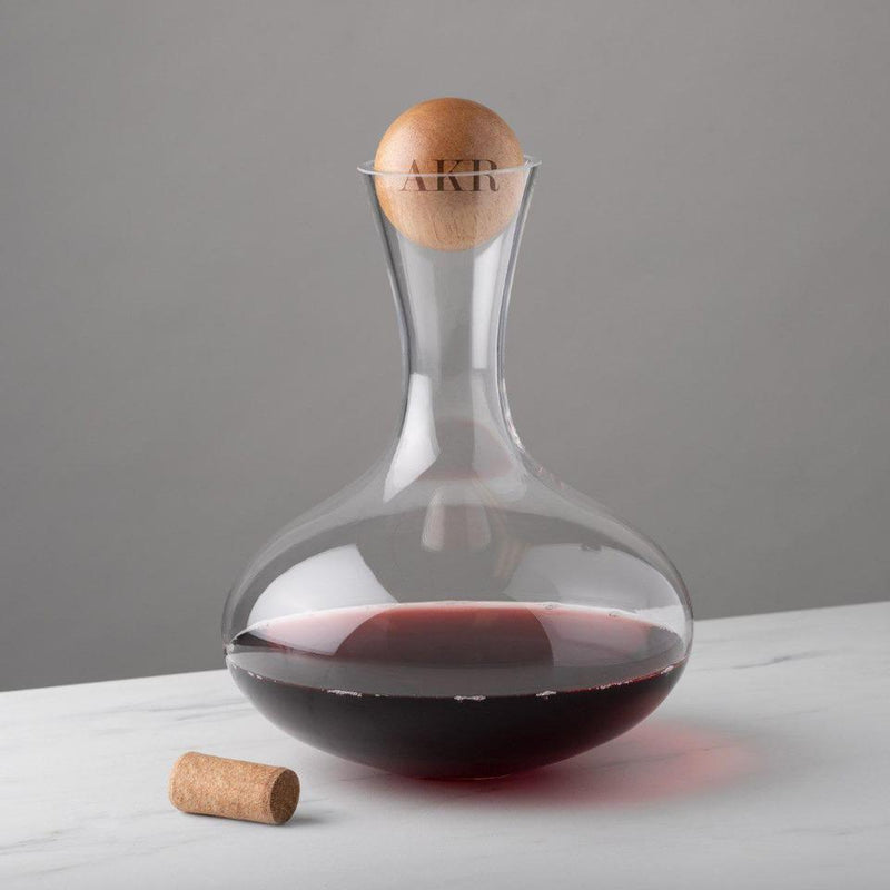 Better Homes & Gardens Glass Wine Decanter with Wooden Sphere Stopper 