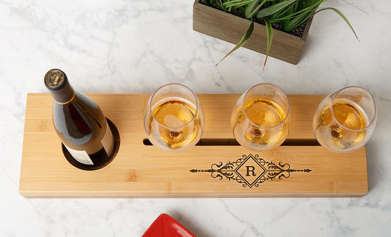 Personalized Wine Tray Bundle