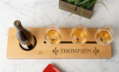 Personalized Wine Tray Bundle