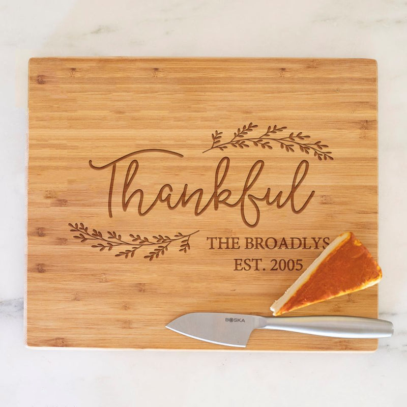 Personalized Holiday 11x13 bamboo Cutting  Boards