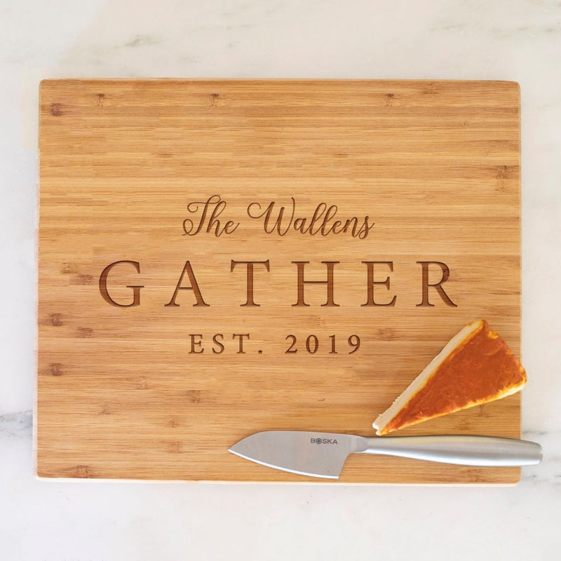 Personalized Holiday 11x13 bamboo Cutting  Boards
