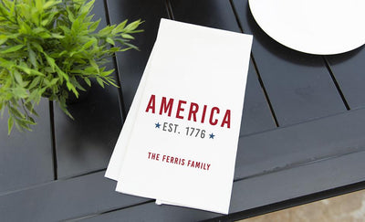 Personalized Patriotic Tea Towels