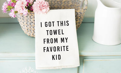Personalized I Love You Mom Tea Towels