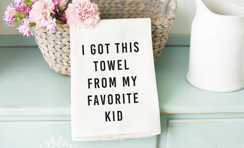 Personalized I Love You Mom Tea Towels