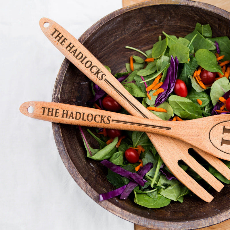 Corporate | Personalized Decorative Wooden Spoons and Forks Bundle
