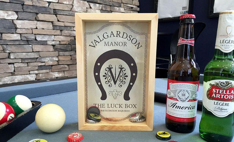 Personalized Beer Bottle Cap Shadow Box - Small