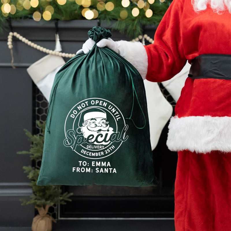 Personalized Christmas Santa Bags (Velvet)