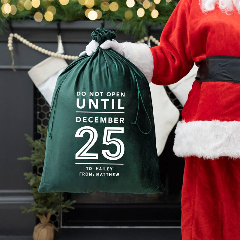 Personalized Christmas Santa Bags (Velvet)