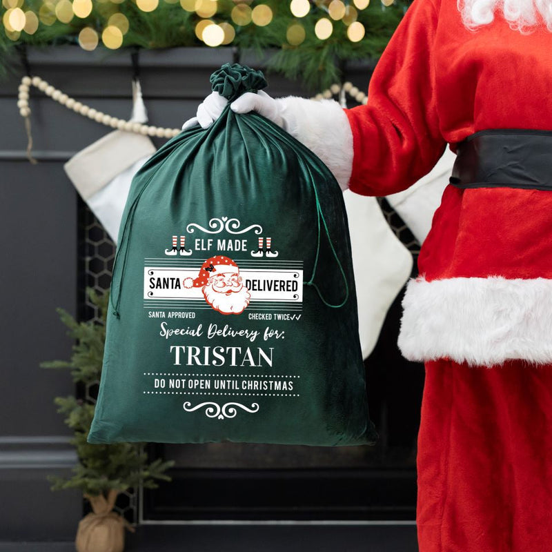 Personalized Christmas Santa Bags (Velvet)