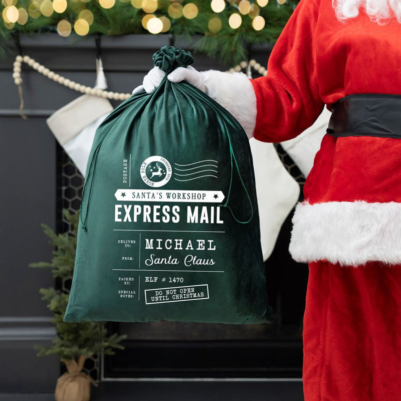 Personalized Christmas Santa Bags (Velvet)