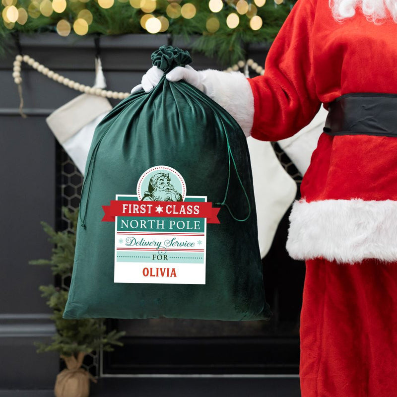 Personalized Christmas Santa Bags (Velvet)
