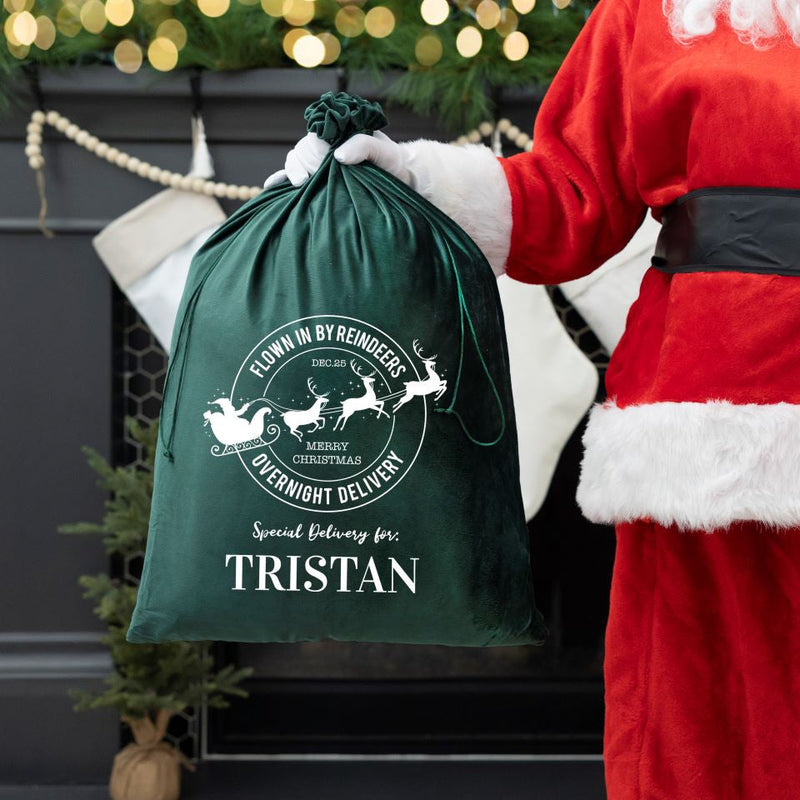 Personalized Christmas Santa Bags (Velvet)