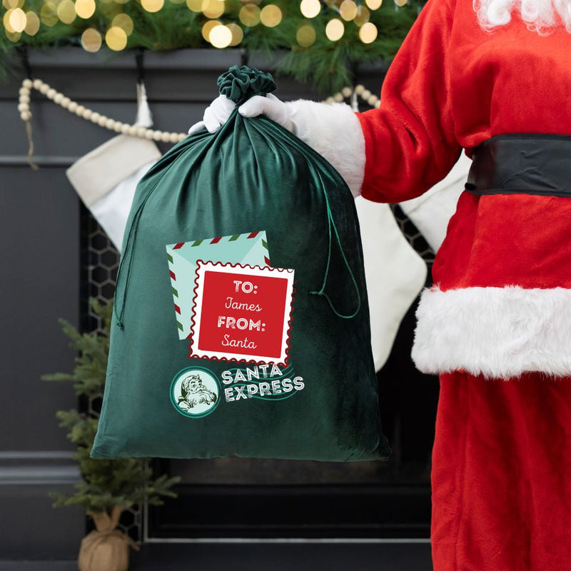 Personalized Christmas Santa Bags (Velvet)
