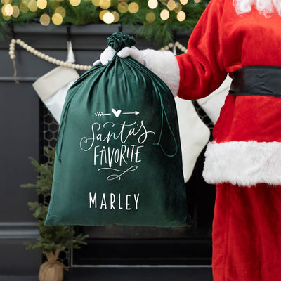 Personalized Christmas Santa Bags (Velvet)