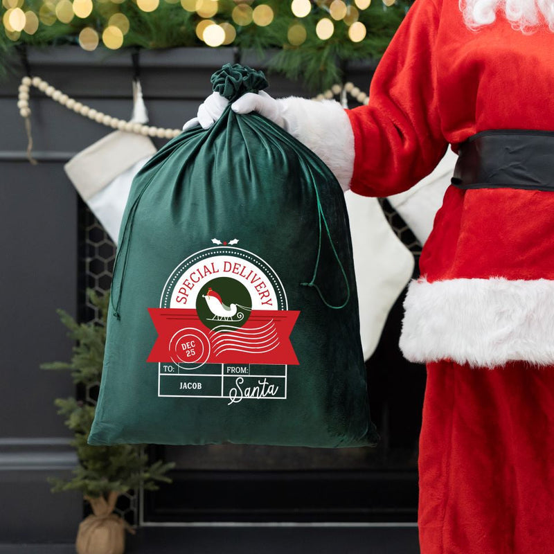 Personalized Christmas Santa Bags (Velvet)