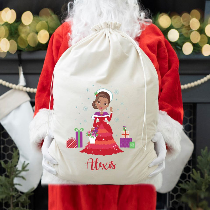 Personalized Princess Santa Bags (Velvet)