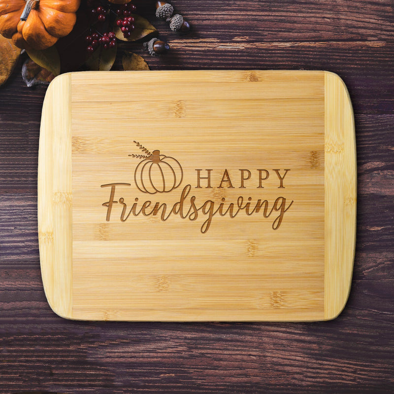 Personalized Bamboo Cutting Board 11x14 (Rounded Edge) – Friendsgiving