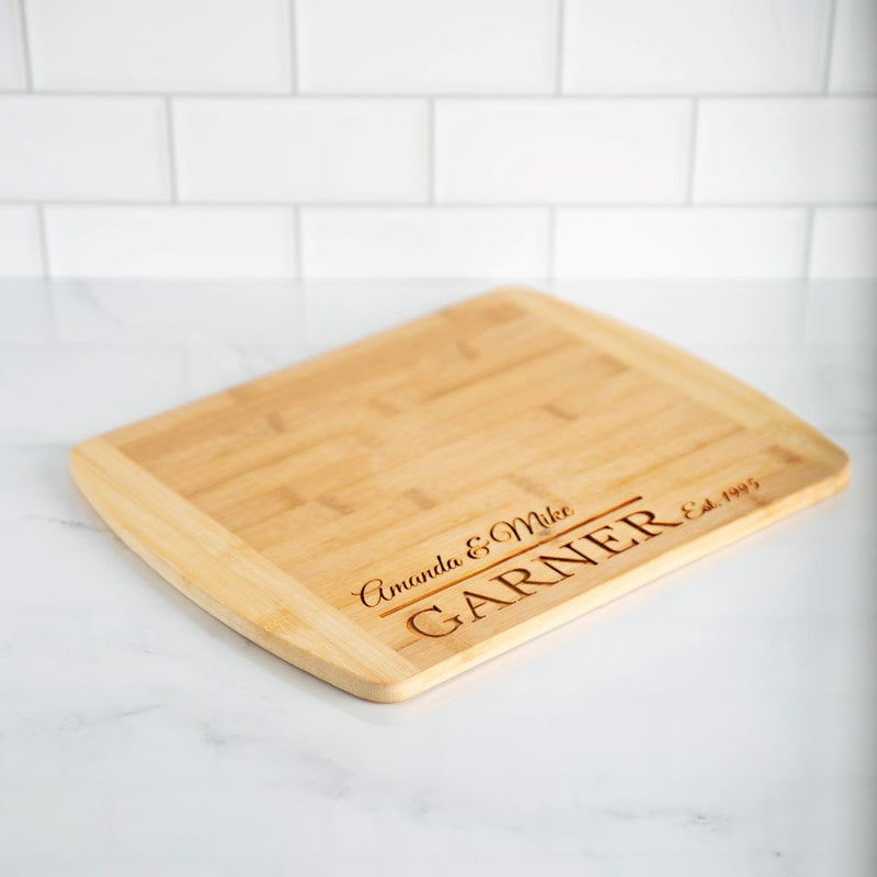 Personalized Bamboo Cutting Board 11x14 (Rounded Edge) – 12 Designs